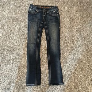 Like new hardly worn Rock Revival dark wash jeans